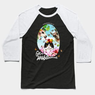 Cat and Llama friends Baseball T-Shirt